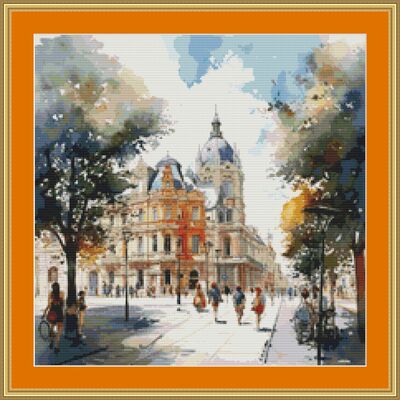 Montpellier cross stitch pattern