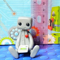 Gaming Boy Robot Resin Figure - Thumbnail 5