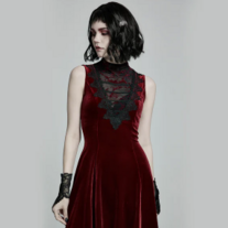  WOMEN RED GOTHIC SEXY RETRO DRESS