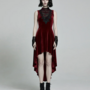  WOMEN RED GOTHIC SEXY RETRO DRESS-2