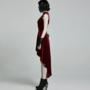  WOMEN RED GOTHIC SEXY RETRO DRESS-3