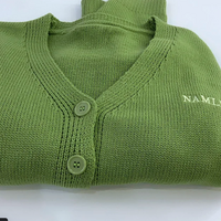 AVAOCADO KNIT CROP CARDIGAN - Thumbnail 2