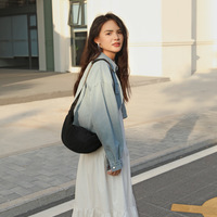 Pleated Bag Casual Dumpling Bag Crossbody Bag - Thumbnail 4