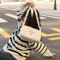 Retro pillow bag solid color shoulder armpit bag - Thumbnail 1