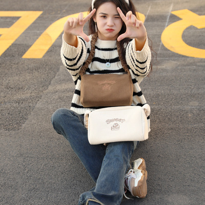 Retro pillow bag solid color shoulder armpit bag