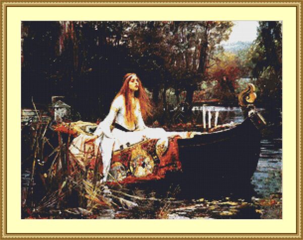 The Lady Of Shallot Cross Stitch Pattern