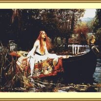 The Lady Of Shallot Cross Stitch Pattern