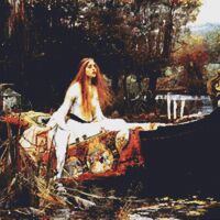 The Lady Of Shallot Cross Stitch Pattern - Thumbnail 1