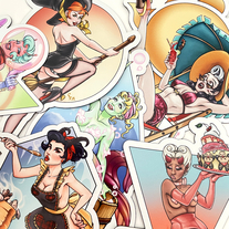 Monster Pinup Custom Magnet Sets