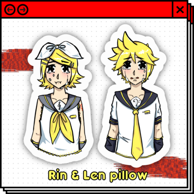 Rin & Len crying pillow 