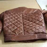 Crafted Leather New Handmade Men Biker Slim Fit Brown Quilted Leather Motorcycle Jacket - Thumbnail 1