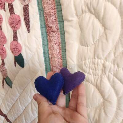 Felt hearts 