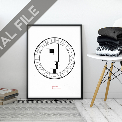 Bauhaus logo oskar schlemmer - 1922 - high quality image ready to print - Thumbnail 3