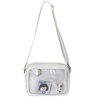 Student pain bag transparent girl doll bag
