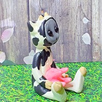 Mad Cow Robot Resin Art Toy Figure - Thumbnail 4