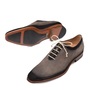 New Handmade Mens Italian Suede Grey Oxfords Shoes-4