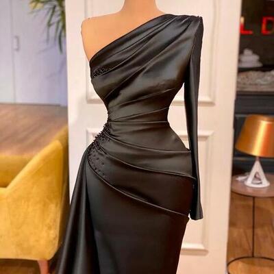 New arrival sexy one shoulder prom evening dress