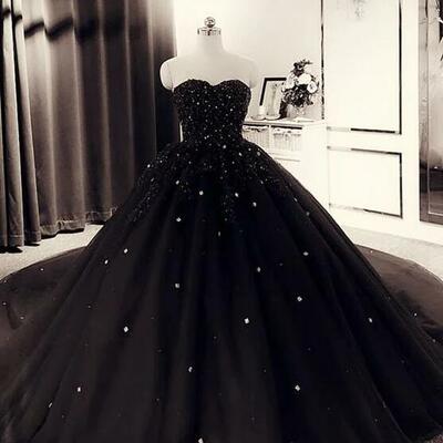 Mermaid sweetheart black lace quinceanera dresses prom dresses