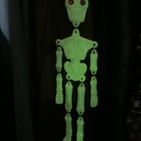 Recycled Plastic Hanging Skeleton GLOW IN THE DARK - Thumbnail 5