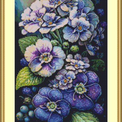 Evening primroses cross stitch pattern - Thumbnail 5