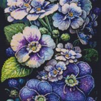 Evening Primroses Cross Stitch Pattern - Thumbnail 1