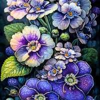 Evening Primroses Cross Stitch Pattern - Thumbnail 2