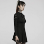  WOMEN BLACK GOTH LONG SLEEVE DAILY WEAR DRESS-3