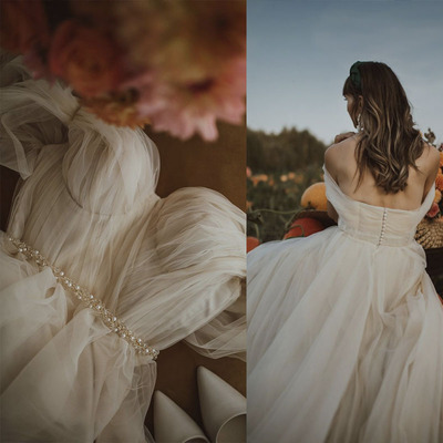 Vintage Wedding Dresses Bridal Gown Off Shoulder 