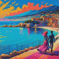 By The Beach Cross Stitch Pattern - Thumbnail 1