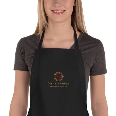 Office barista - embroidered apron