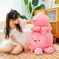 Pink Octopus Plush Toy - Thumbnail 1