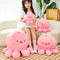 Pink Octopus Plush Toy - Thumbnail 3