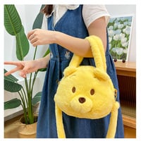 Strawberry Bear Cartoon Plush Bag - Thumbnail 4