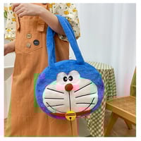 Cute Cartoon Kuromi Shoulder Bag Plush Bag - Thumbnail 6