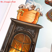 Mrs. Krampus MonsterGirl Folklore Pinup Print - Thumbnail 2