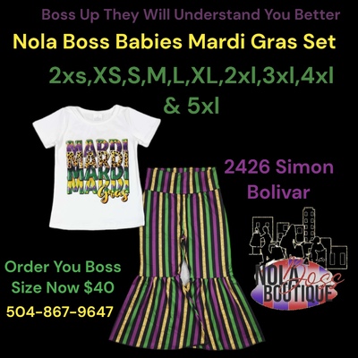 Nola boss mardi gras boss babies pants only 