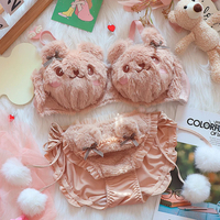 Plush Soft Bear Bra Panty Set - Thumbnail 2
