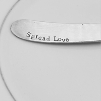 Spread Love Hand Stamped Repurposed Antique Spreader - Thumbnail 1