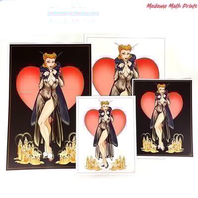 Madame moth monstergirl mothman cryptid pinup print