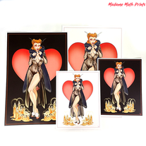 Madame Moth MonsterGirl Mothman Cryptid Pinup Print