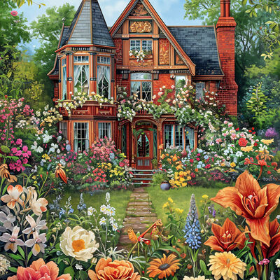 A secret garden cross stitch pattern