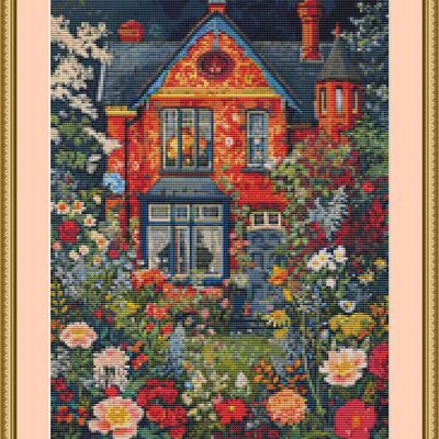 Stunning garden cross stitch pattern