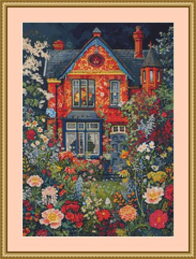 Stunning Garden Cross Stitch Pattern