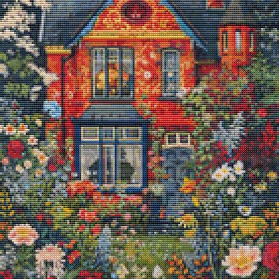 Stunning garden cross stitch pattern
