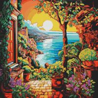 Sea View Cross Stitch Pattern - Thumbnail 1