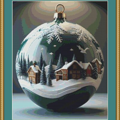 A christmas bauble cross stitch pattern