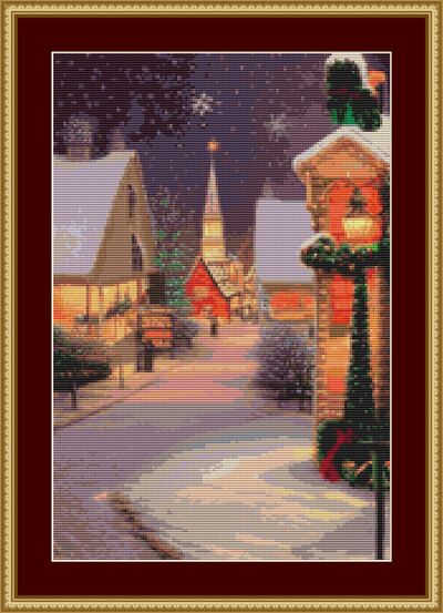 A Christmas Night Cross Stitch Pattern
