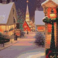 A Christmas Night Cross Stitch Pattern - Thumbnail 1