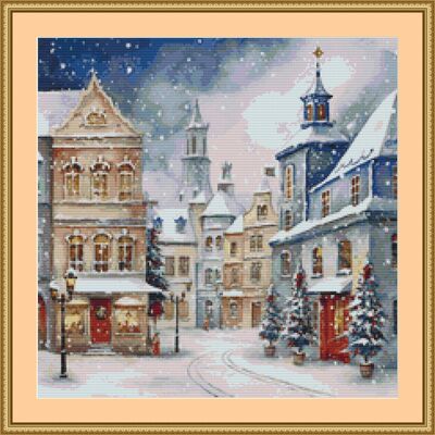 A quiet street cross stitch pattern