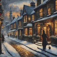 A Victorian Christmas Cross Stitch Pattern - Thumbnail 1